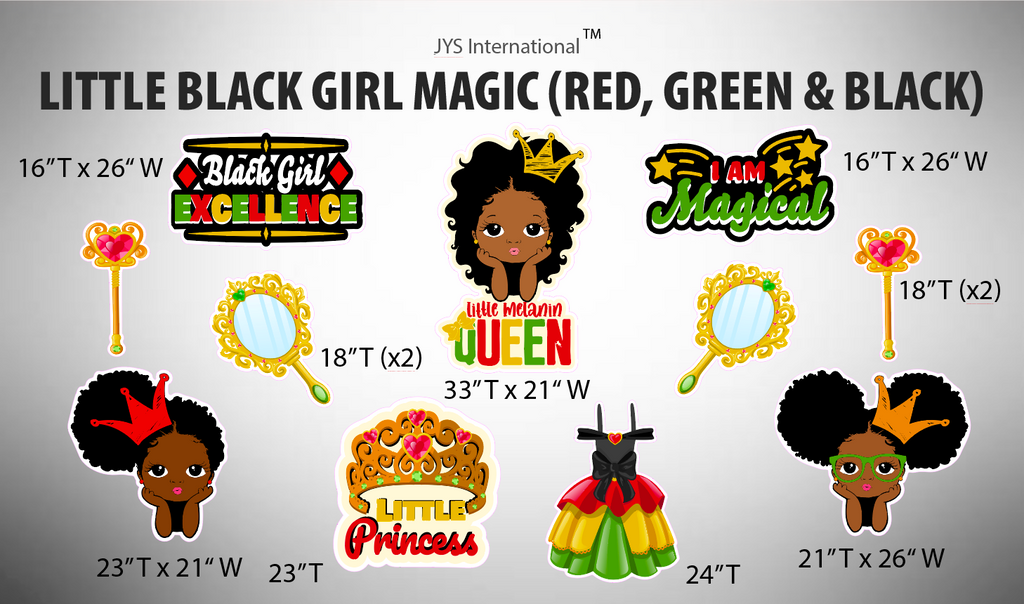 LITTLE BLACK GIRL MAGIC (MULTIPLE COLORS) - Yard Card Signs by JYS International