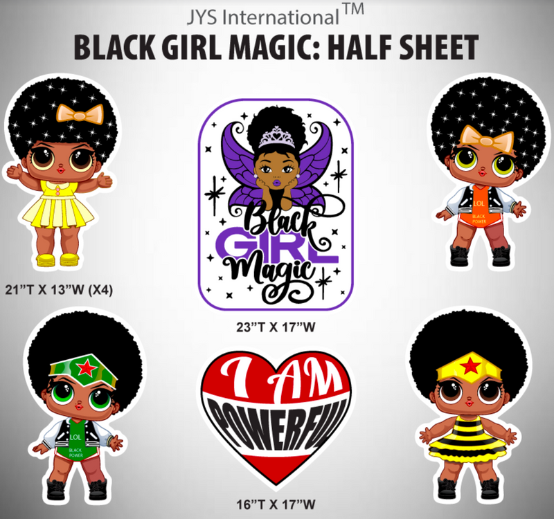 BLACK MAGIC DOLLS: HALF SHEET - Yard Card Signs by JYS International