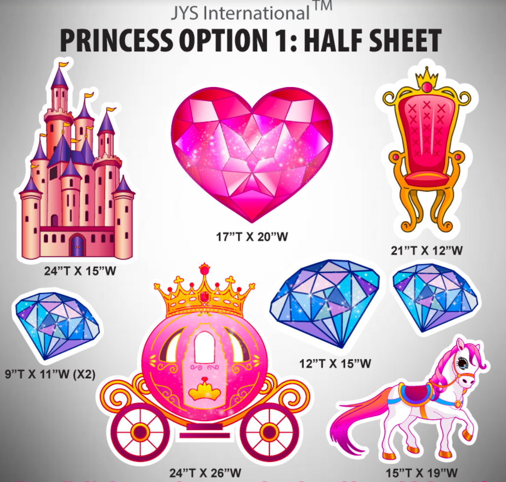 PRINCESS: HALF SHEET - Yard Card Signs by JYS International