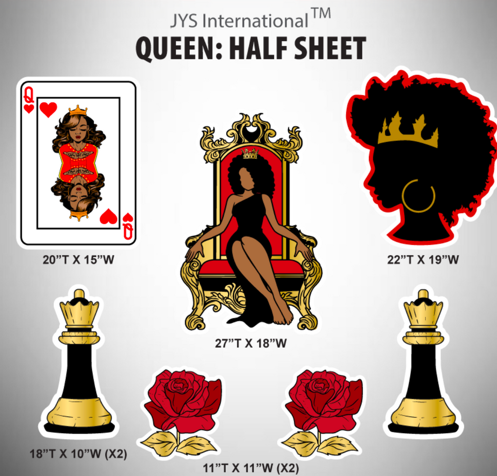 QUEEN: HALF SHEET - Yard Card Signs by JYS International