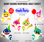 SHARK PARTY: HALF SHEET - Yard Card Signs by JYS International