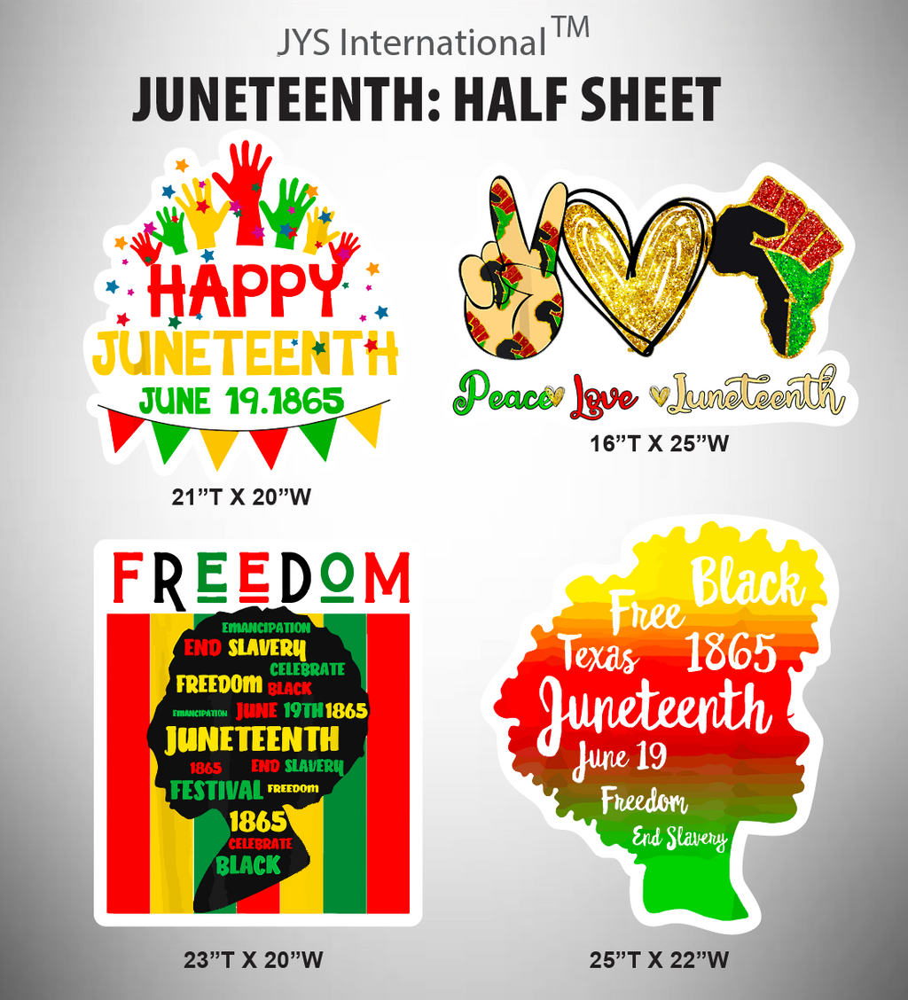 JUNETEENTH: HALF SHEET - Yard Card Signs by JYS International