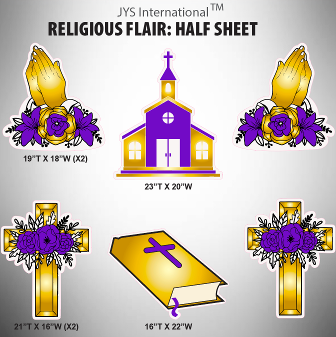 RELIGIOUS: HALF SHEET - Yard Card Signs by JYS International