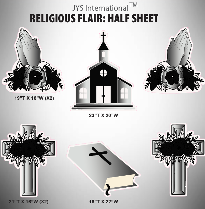 RELIGIOUS: HALF SHEET - Yard Card Signs by JYS International