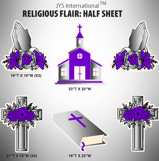 RELIGIOUS: HALF SHEET - Yard Card Signs by JYS International