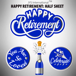 RETIREMENT: HALF SHEET (MULTIPLE COLORS) - Yard Card Signs by JYS International