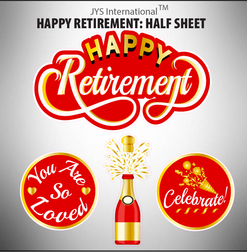 RETIREMENT: HALF SHEET (MULTIPLE COLORS) - Yard Card Signs by JYS International