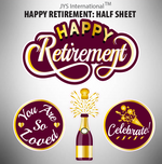 RETIREMENT: HALF SHEET (MULTIPLE COLORS) - Yard Card Signs by JYS International