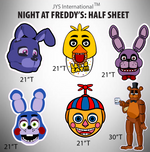 NIGHT AT FREDDY'S: HALF SHEET - Yard Card Signs by JYS International