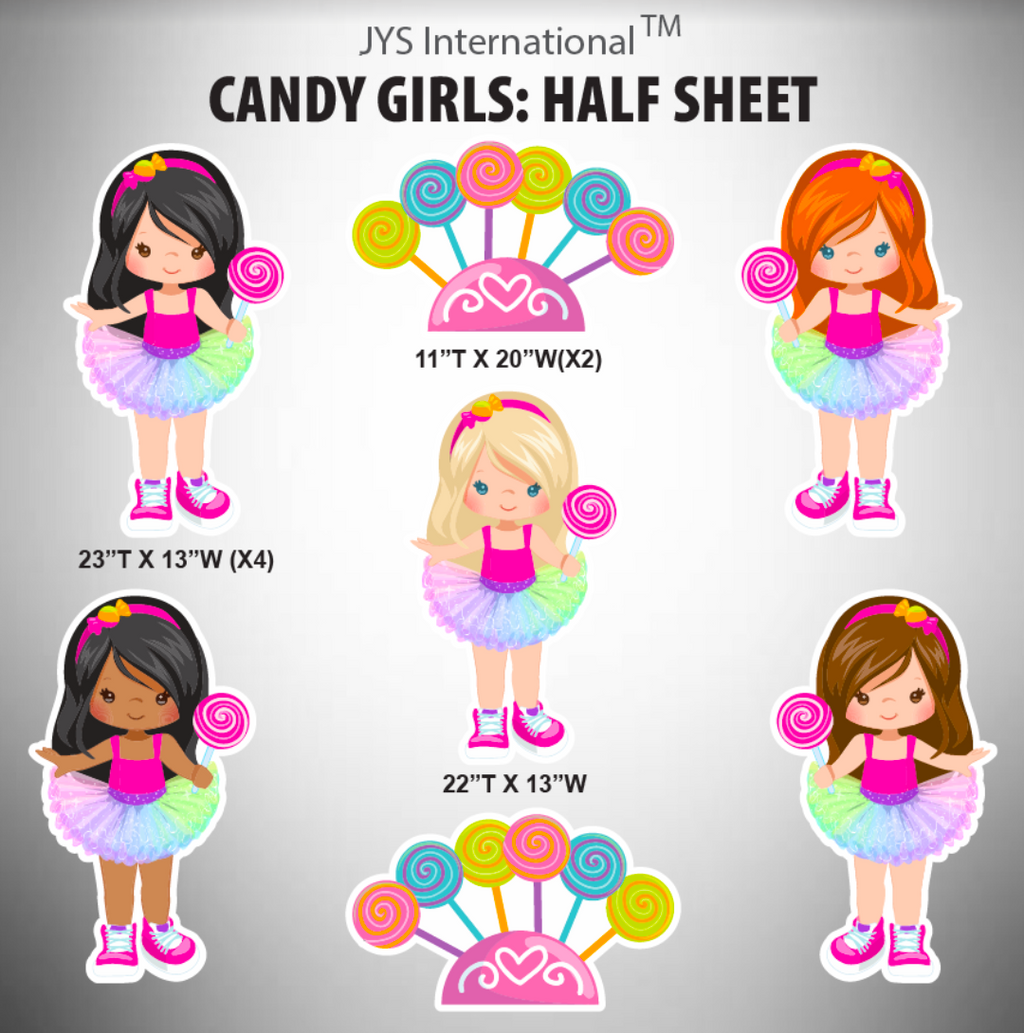 CANDY GIRLS: HALF SHEET - Yard Card Signs by JYS International