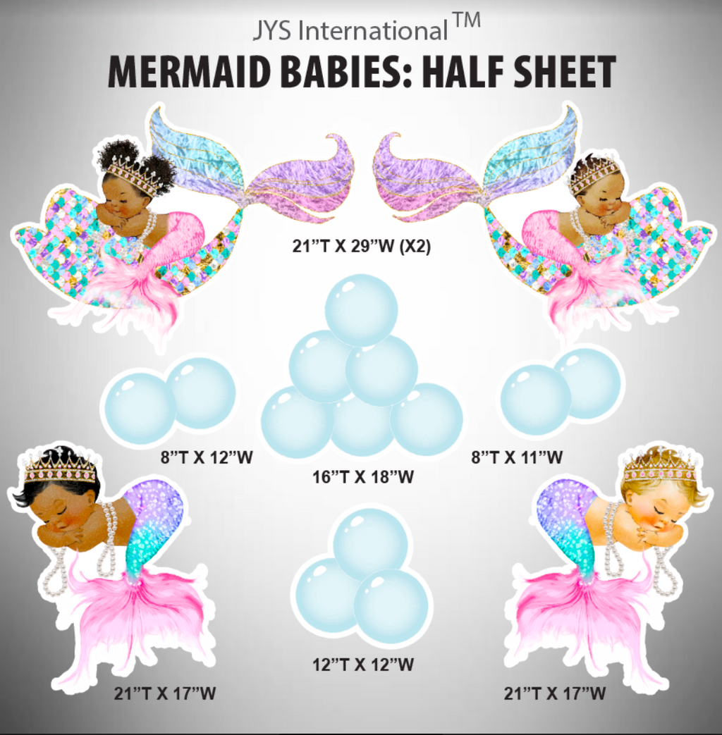 MERMAID BABIES: HALF SHEET - Yard Card Signs by JYS International