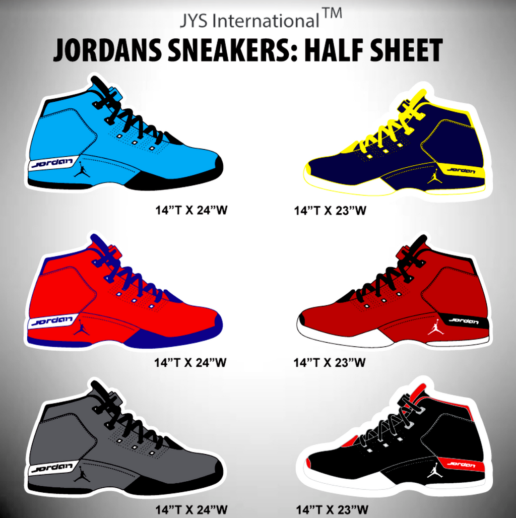 JORDAN SNEAKERS: HALF SHEET - Yard Card Signs by JYS International