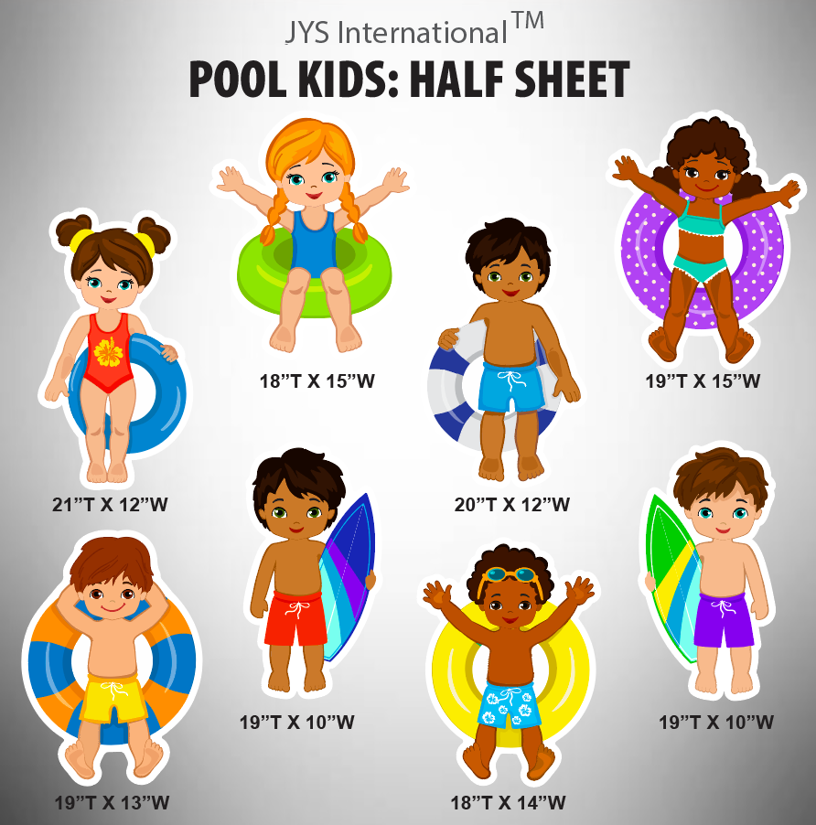 POOL KIDS: HALF SHEET - Yard Card Signs by JYS International