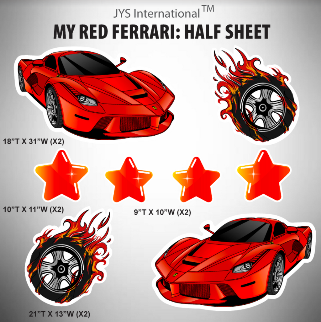 RED FERRARI: HALF SHEET - Yard Card Signs by JYS International