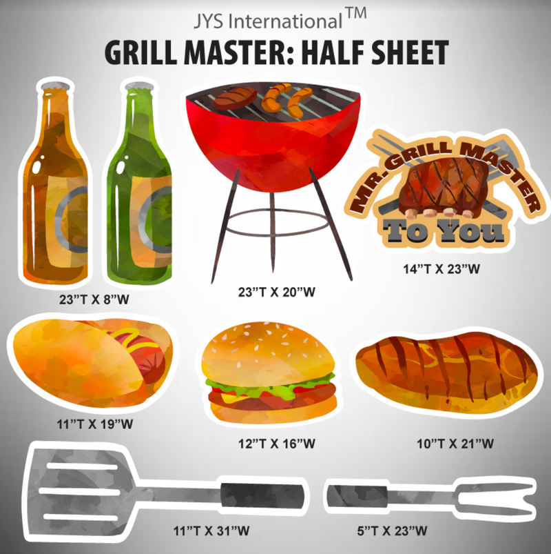 GRILL MASTER: HALF SHEET - Yard Card Signs by JYS International