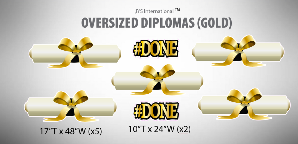 OVERSIZED DIPLOMAS (MULTIPLE COLORS) - Yard Card Signs by JYS International