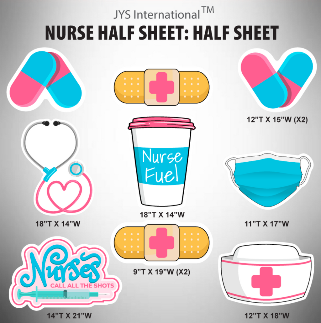 NURSE: HALF SHEET - Yard Card Signs by JYS International