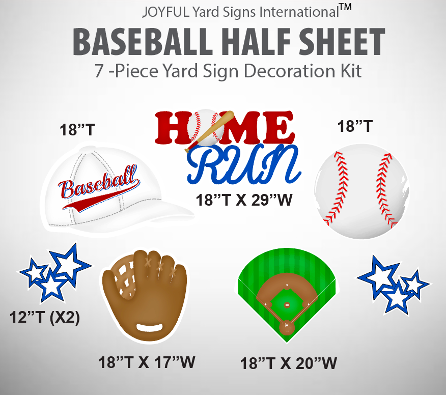 BASEBALL: HALF SHEET - Yard Card Signs by JYS International