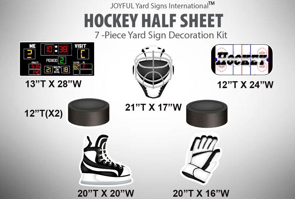 HOCKEY: HALF SHEET - Yard Card Signs by JYS International