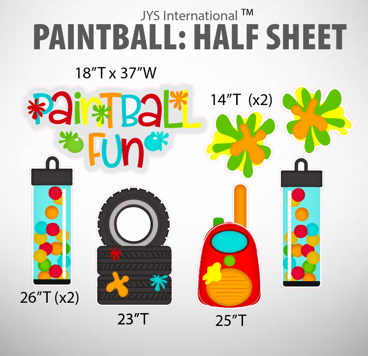 PAINTBALL: HALF SHEET - Yard Card Signs by JYS International