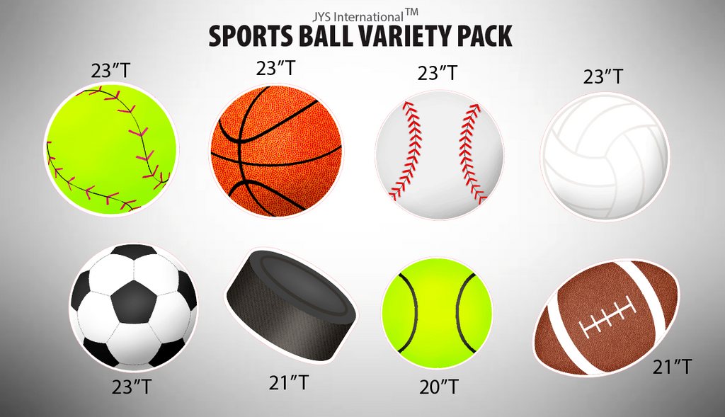 SPORTS BALLS VARIETY PACK - Yard Card Signs by JYS International