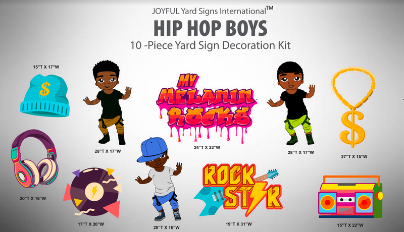 HIP HOP BOYS - Yard Card Signs by JYS International