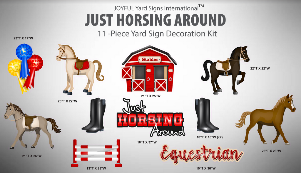 JUST HORSING AROUND - Yard Card Signs by JYS International