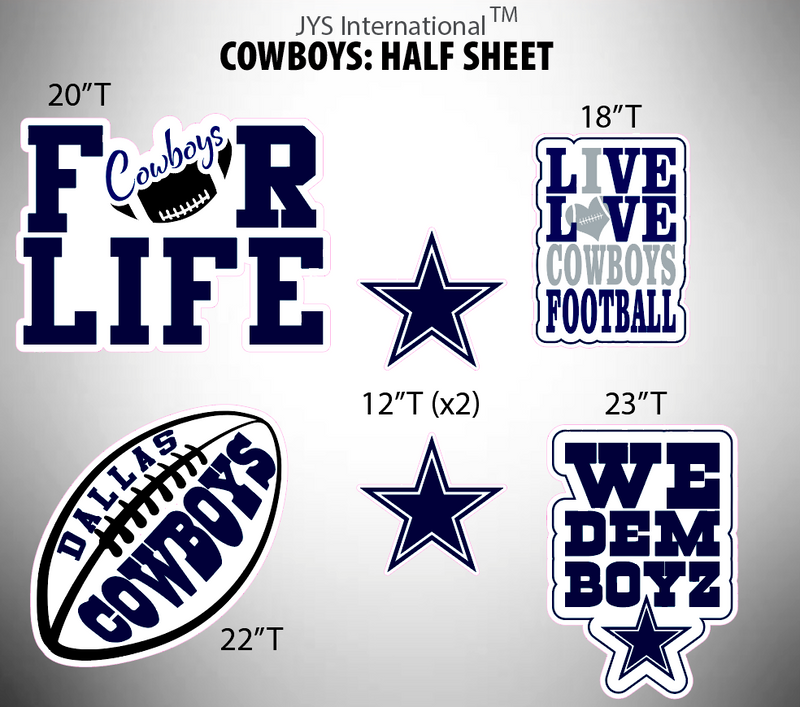 COWBOYS: HALF SHEET - Yard Card Signs by JYS International