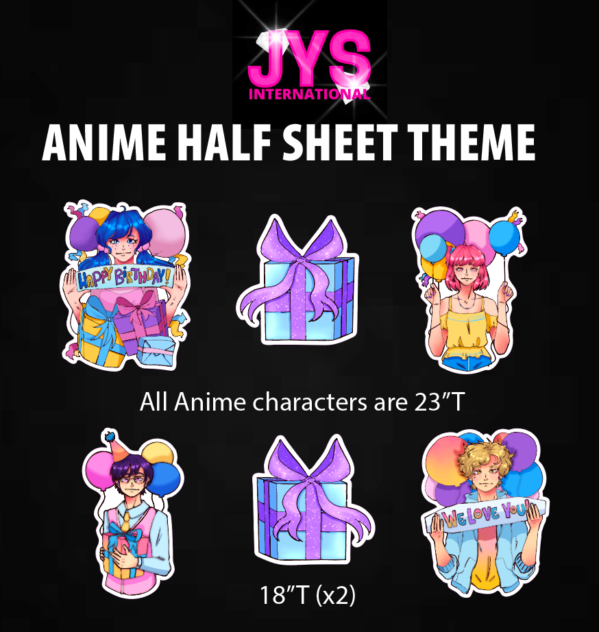 ANIME: HALF SHEET - Yard Card Signs by JYS International