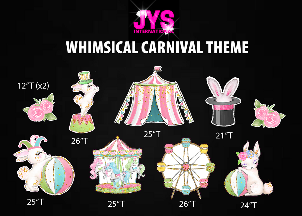 WHIMSICAL CARNIVAL THEME - Yard Card Signs by JYS International