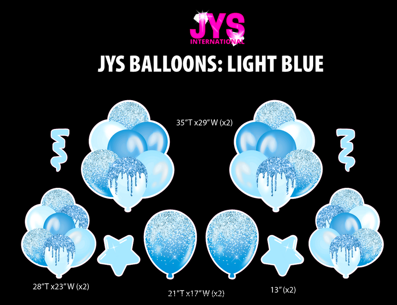 JYS BALLOONS: LIGHT BLUE - Yard Card Signs by JYS International