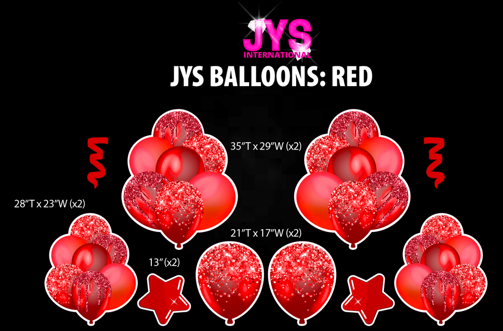 JYS BALLOONS: RED - Yard Card Signs by JYS International