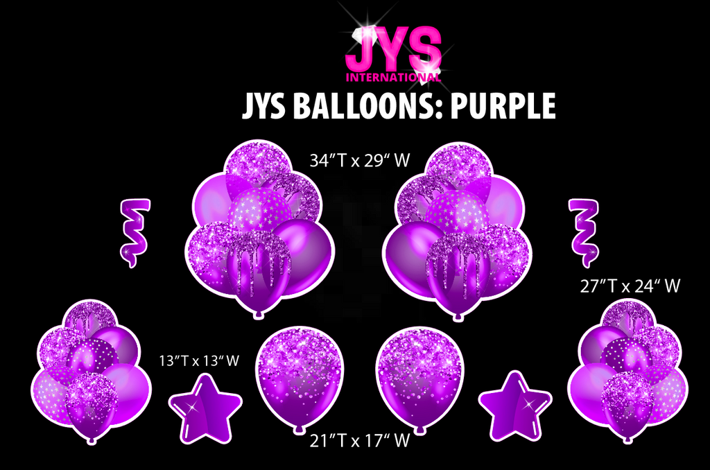 JYS BALLOONS: PURPLE - Yard Card Signs by JYS International