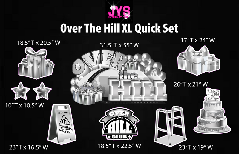 OVER THE HILL XL QUICK SET - Yard Card Signs by JYS International