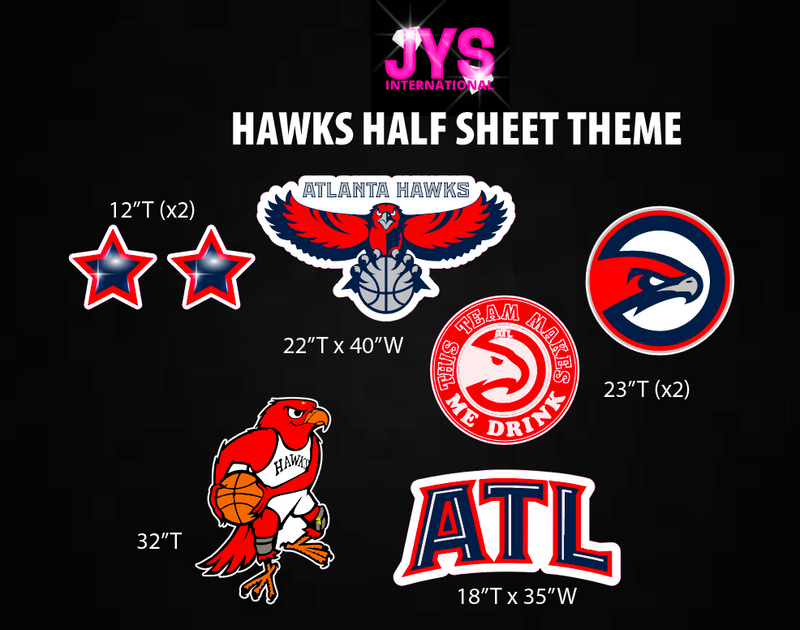 HAWKS: HALF SHEET - Yard Card Signs by JYS International