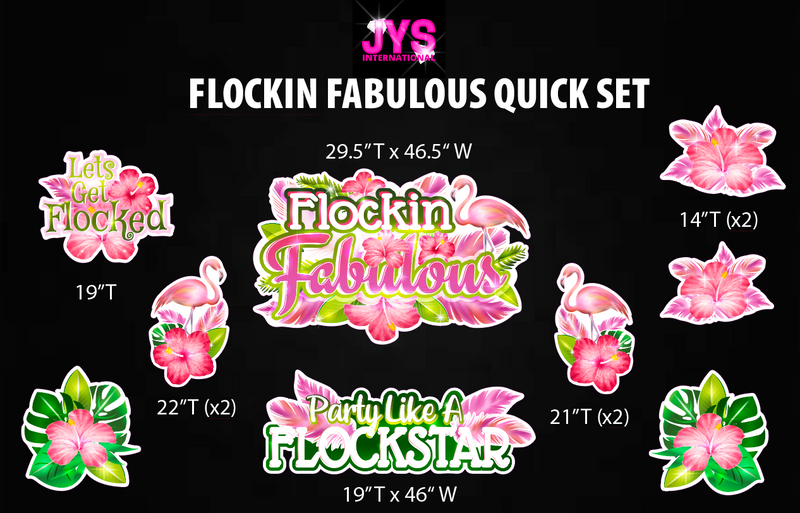 FLOCKIN FABULOUS QUICK SET - Yard Card Signs by JYS International