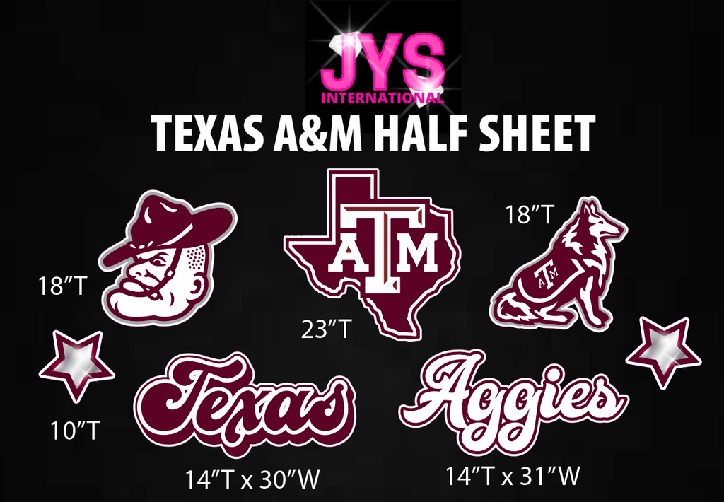 TEXAS A&M: HALF SHEET - Yard Card Signs by JYS International