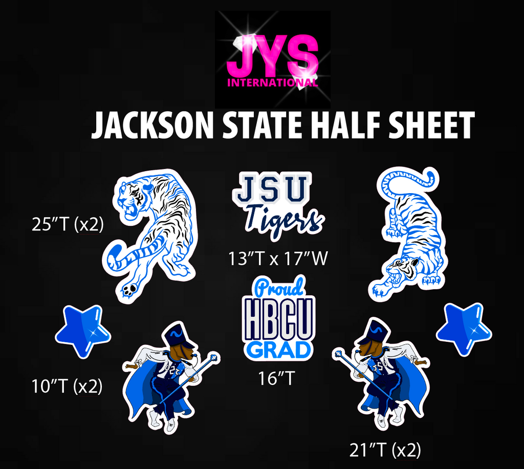 JACKSON STATE: HALF SHEET - Yard Card Signs by JYS International