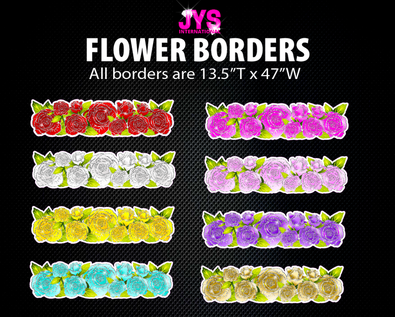 FLOWER BORDERS - Yard Card Signs by JYS International