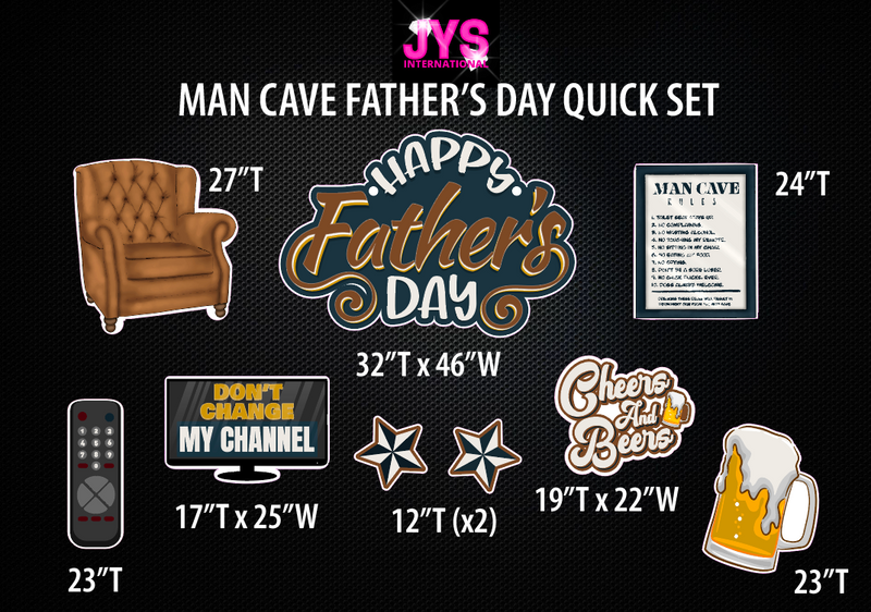 MAN CAVE FATHER'S DAY QUICK SET - Yard Card Signs by JYS International