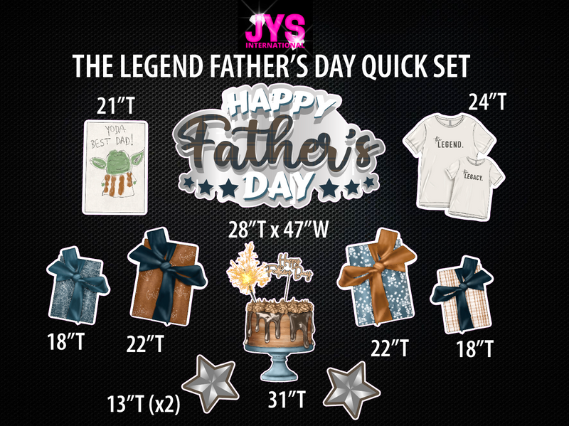 THE LEGEND FATHER'S DAY QUICK SET - Yard Card Signs by JYS International