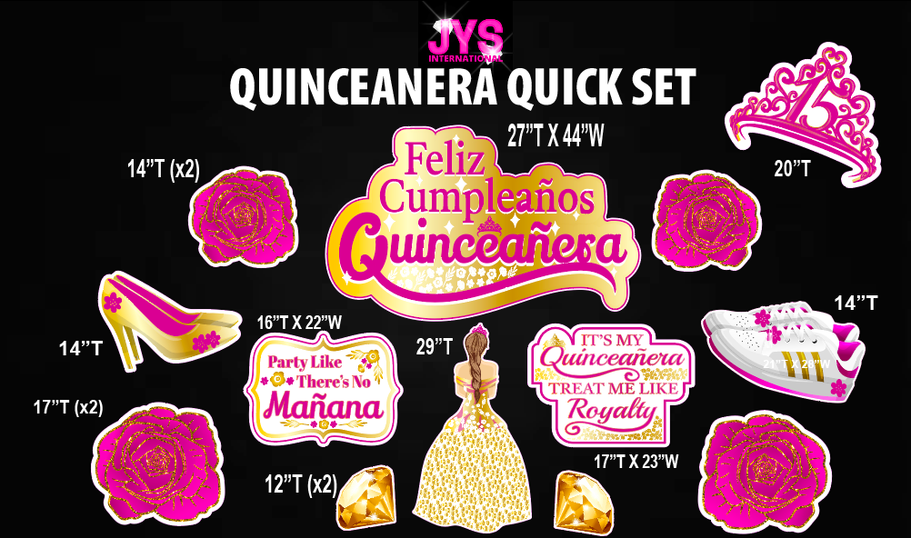 QUINCEANERA QUICK SET - Yard Card Signs by JYS International