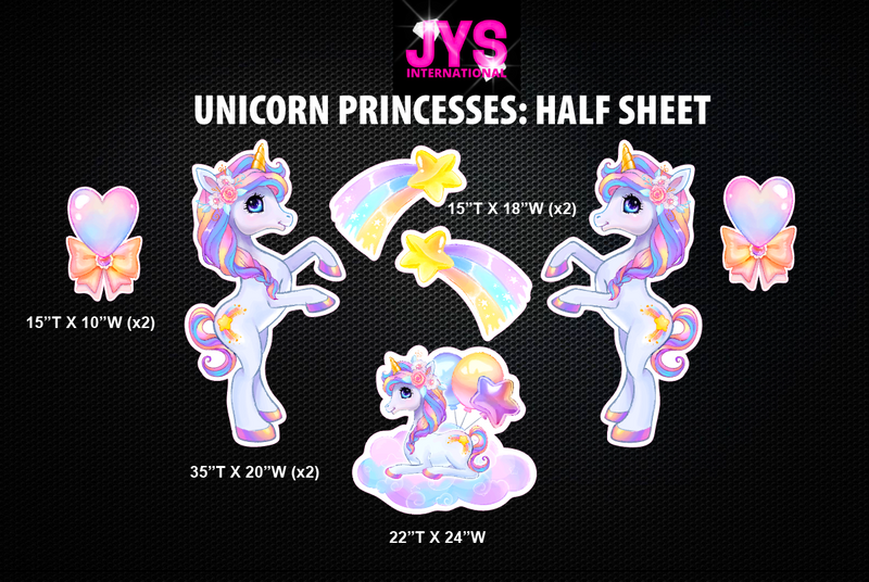 UNICORNS: HALF SHEET - Yard Card Signs by JYS International