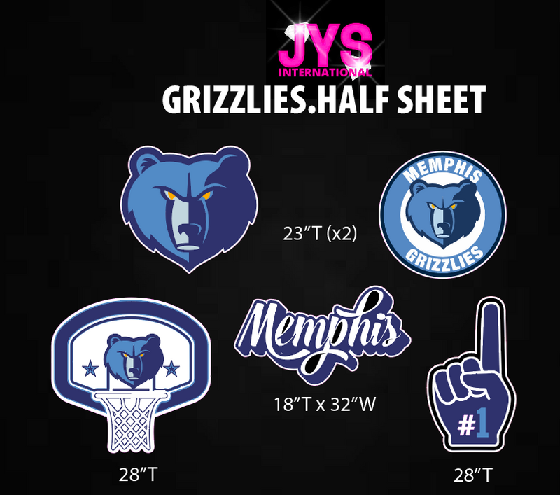 GRIZZLIES: HALF SHEET - Yard Card Signs by JYS International