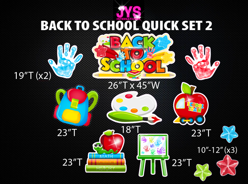 BACK TO SCHOOL QUICK SET 2 - Yard Card Signs by JYS International