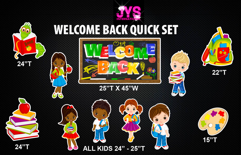 WELCOME BACK KIDS QUICK SET - Yard Card Signs by JYS International