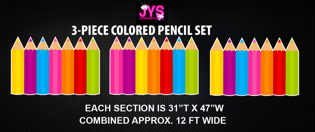 3-PIECE COLORED PENCIL SET - Yard Card Signs by JYS International