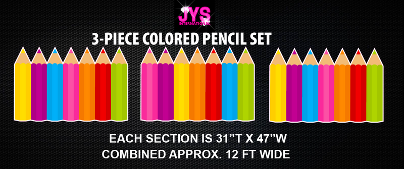 3-PIECE COLORED PENCIL SET - Yard Card Signs by JYS International