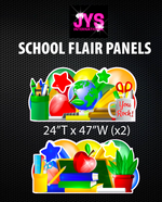 SCHOOL FLAIR PANELS. HALF SHEET - Yard Card Signs by JYS International