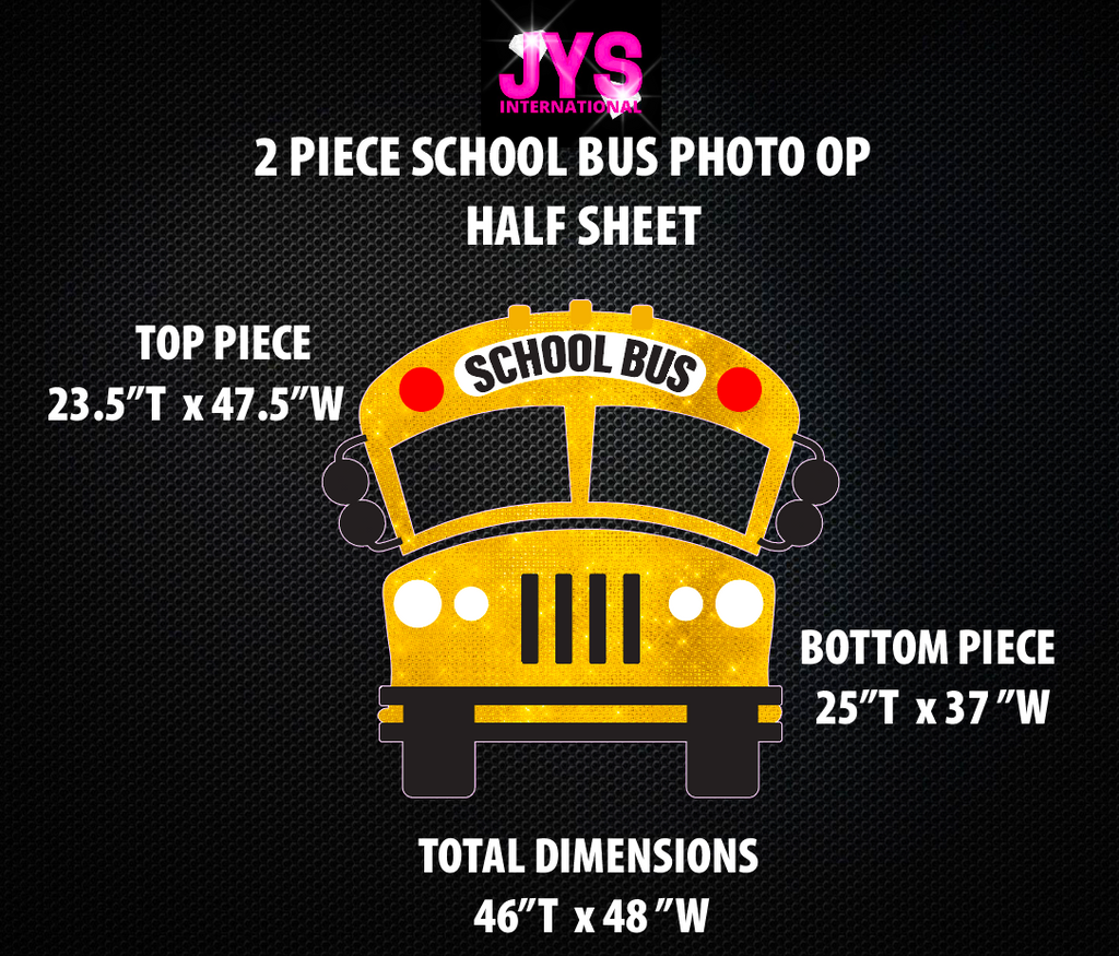 SCHOOL BUS PHOTO OP: HALF SHEET - Yard Card Signs by JYS International